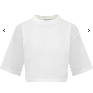 LOULOU STUDIO Gupo Cropped T-Shirt - Color White - Size L